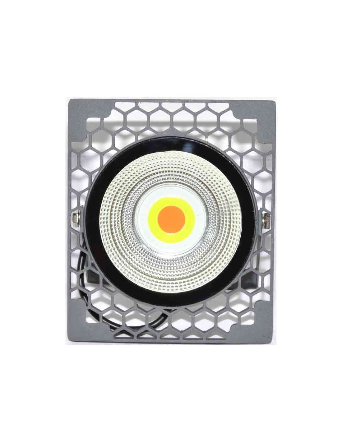 Proiector LED RGB 50W vedere frontala, chip COB cu structura fagure si suport reglabil