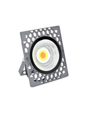 Proiector LED RGB COB 50W 220V cu carcasa aluminiu fagure gri, IP65, pentru iluminat decorativ exterior