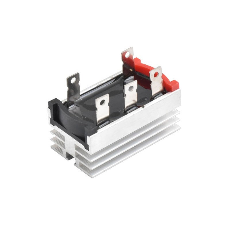 Punte redresoare trifazica 20A vedere laterala cu terminale metalice si corp compact din aluminiu