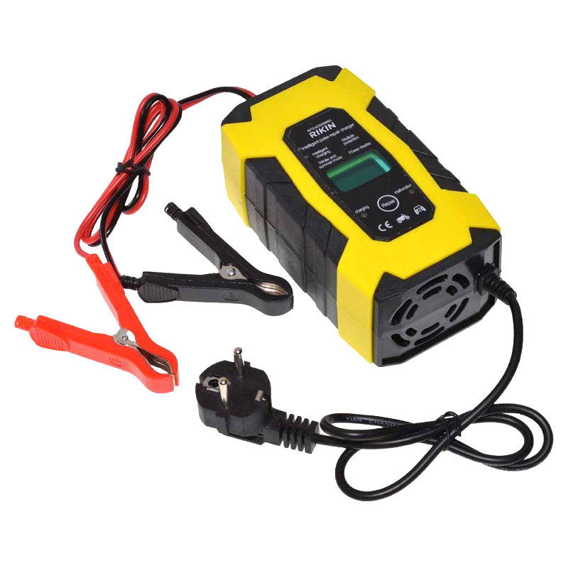 Redresor auto inteligent 12V 6A pentru baterii plumb-acid, gel si AGM, cu afisaj digital si clesti de conectare