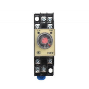 Releu de timp cu intarziere 0-10s, 220V AC, 5A, montat pe soclu PYF-08A cu 8 pini