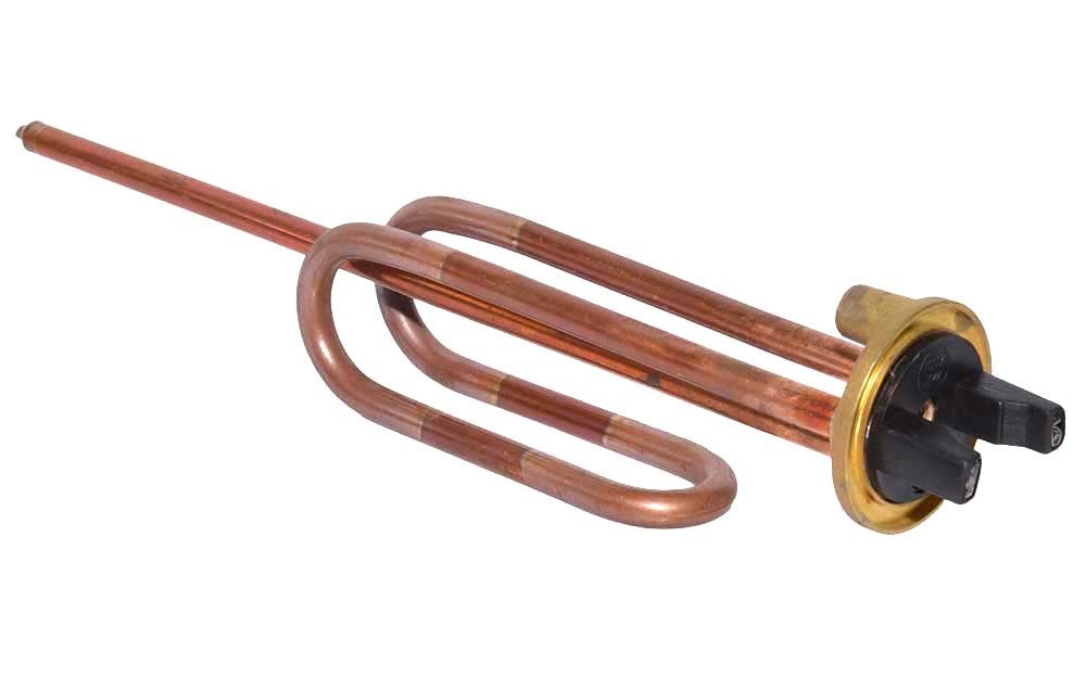 Rezistenta boiler 1500W cu tuburi cupru si terminale negre de conectare la termostat