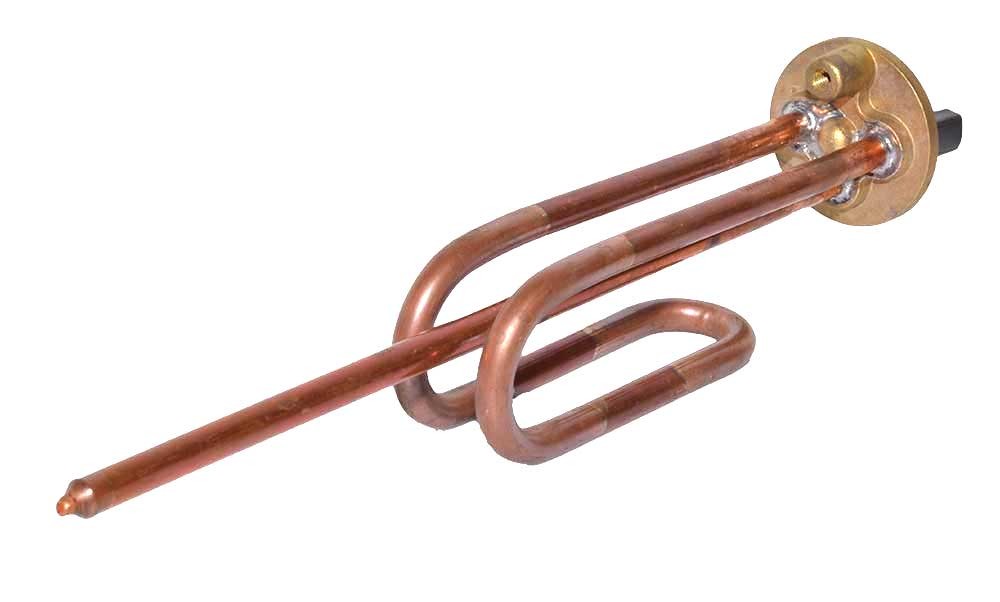 Rezistenta boiler 1500W cu tuburi din cupru indoite si flansa de montaj, pentru incalzire apa