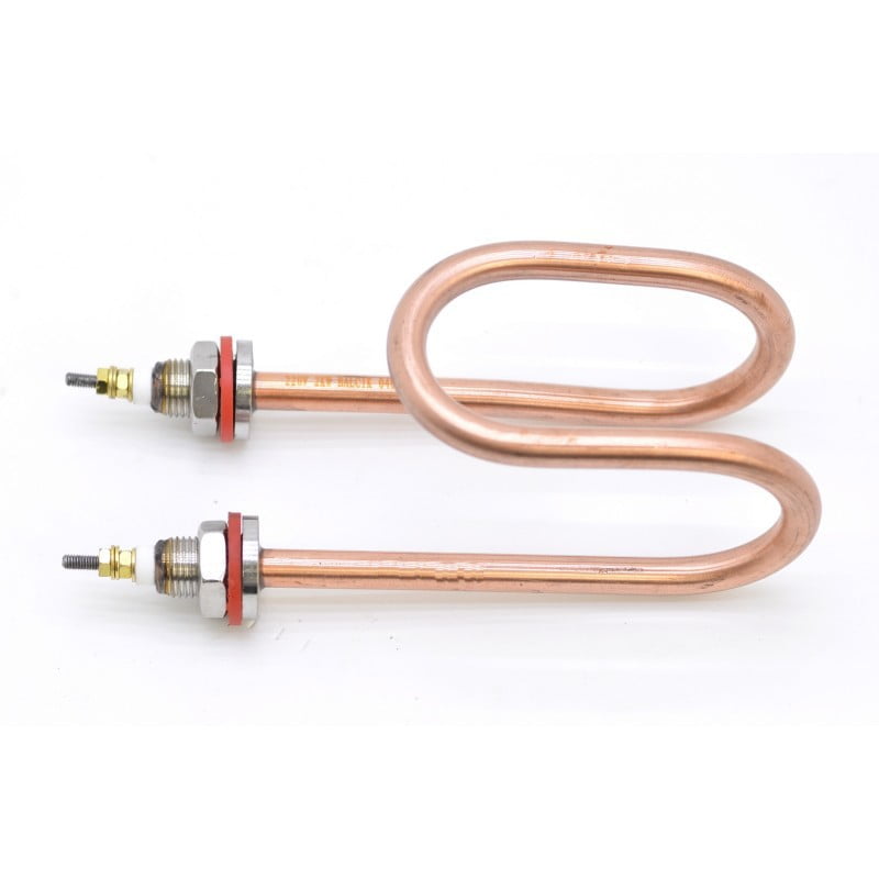 Rezistenta electrica de cupru tip sanie 2000W pentru boiler, 230V, filet standard 11mm, cu garnituri etansare incluse