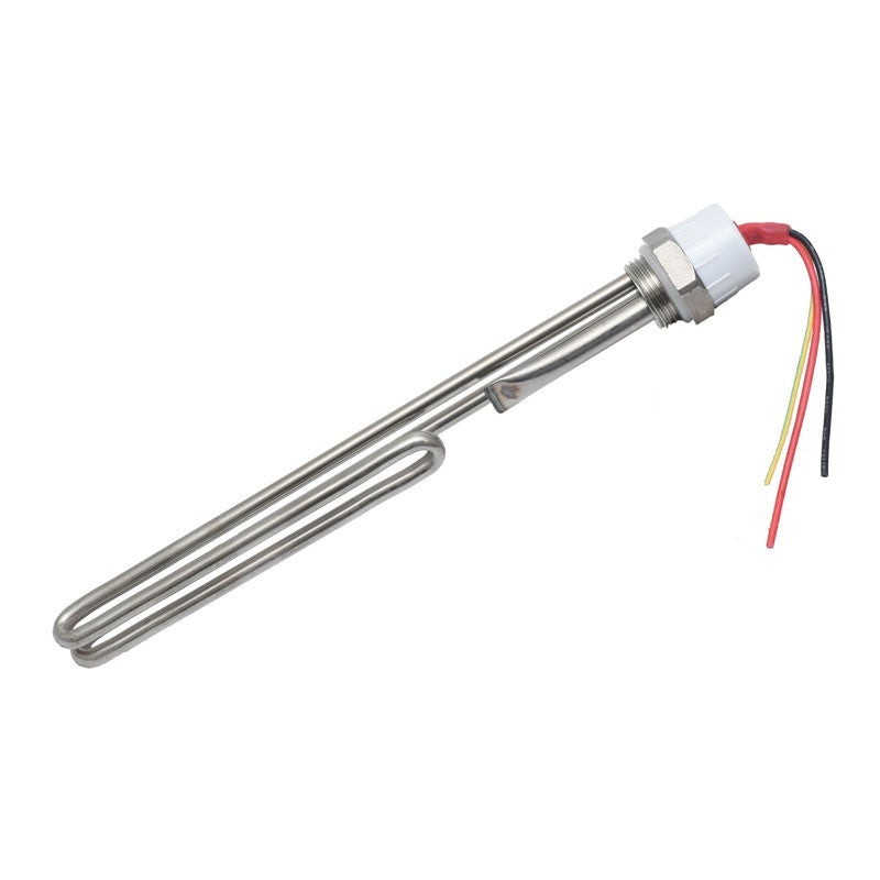 Rezistenta electrica 2000W pentru panou solar presurizat, vedere laterala completa, corp inox
