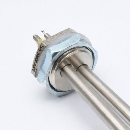 Rezistenta electrica inox - detaliu piulita de strangere si flansa de montaj