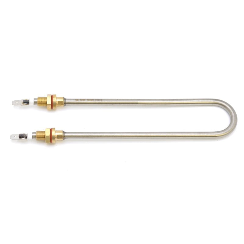 Rezistenta nichelata tip U mica 1000W, 230V, fitinguri din alama, element inox, pentru boilere 50-150L