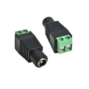 Mufa alimentare DC mama 5,5/2,1mm cu regleta cu 2 suruburi, pentru conectare rapida fire benzi LED sau CCTV