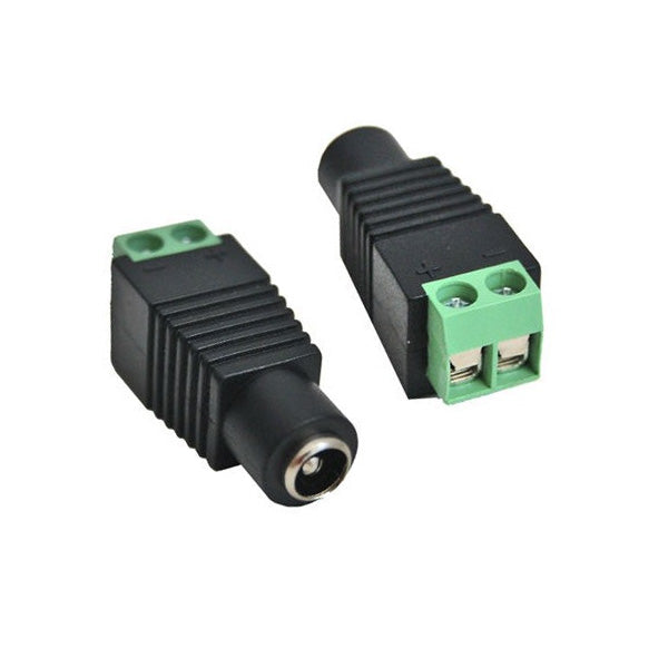 Mufa alimentare DC mama 5,5/2,1mm cu regleta cu 2 suruburi, pentru conectare rapida fire benzi LED sau CCTV