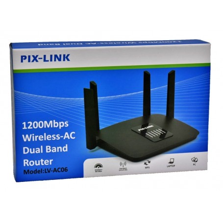 Router wireless dual band 1200Mbps in cutia de ambalaj originala, cu specificatii vizibile