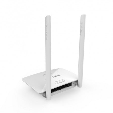 Router wireless 300Mbps, vedere spate cu porturi Ethernet si doua antene externe