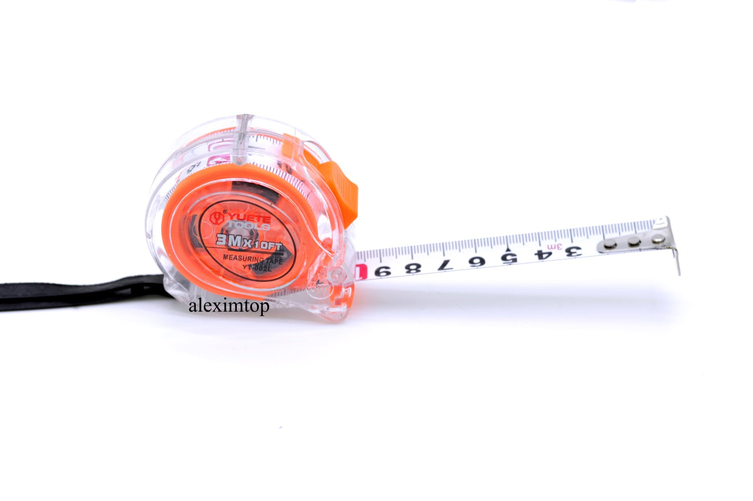 Ruleta 3m cu banda extrasa, marcaje clare pe ambele fete, carcasa ABS transparent