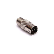 Adaptor mufa TV metal mama la F pentru cablu coaxial RG6, corp randalat, set 100 bucati