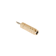 Adaptor jack 3.5mm tata stereo la 6.3mm mama stereo, carcasa metalica aurita cu suprafata striata