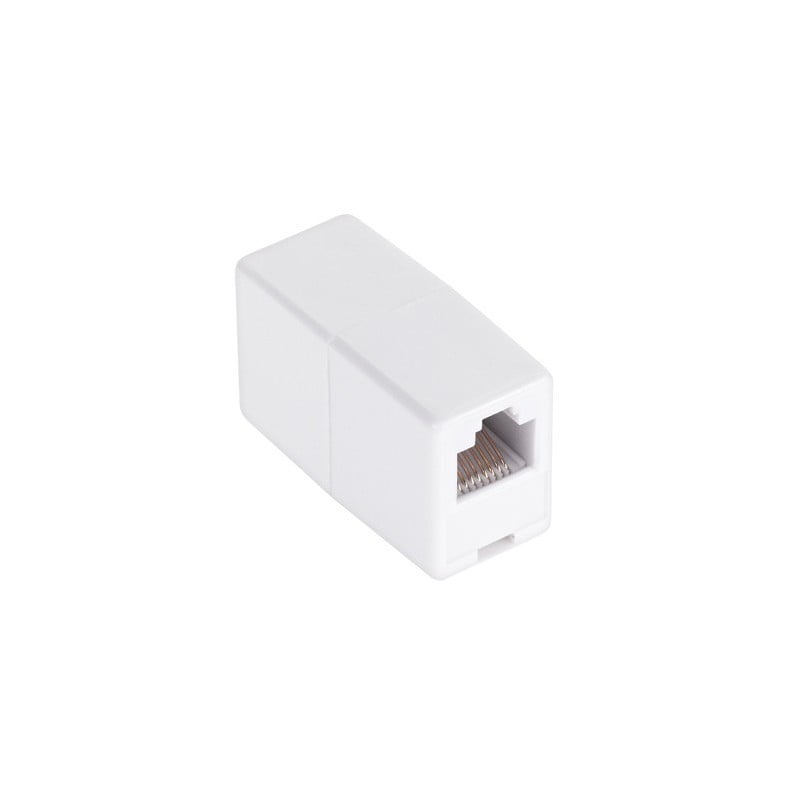 Adaptor prelungitor UTP mama-mama RJ45 8p-8c, carcasa alba, compatibil Cat5e Cat6 Cat6a
