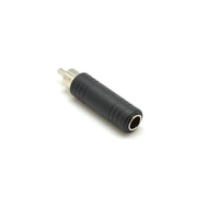 Adaptor RCA tata la Jack 3,5mm mama mono, conectori nichelati, corp compact negru pentru audio