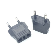 Adaptor stecher USA-China pentru priza europeana, 250V 10A, plastic ABS, contacte cupru, format compact de calatorie