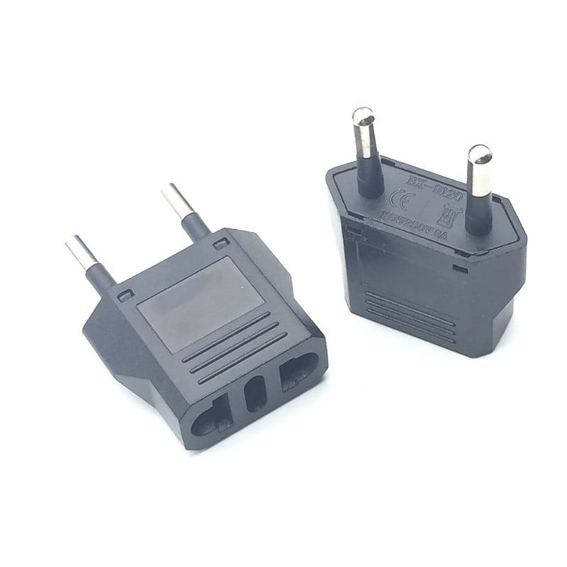Adaptor stecher USA-China pentru priza europeana, 250V 10A, plastic ABS, contacte cupru, format compact de calatorie