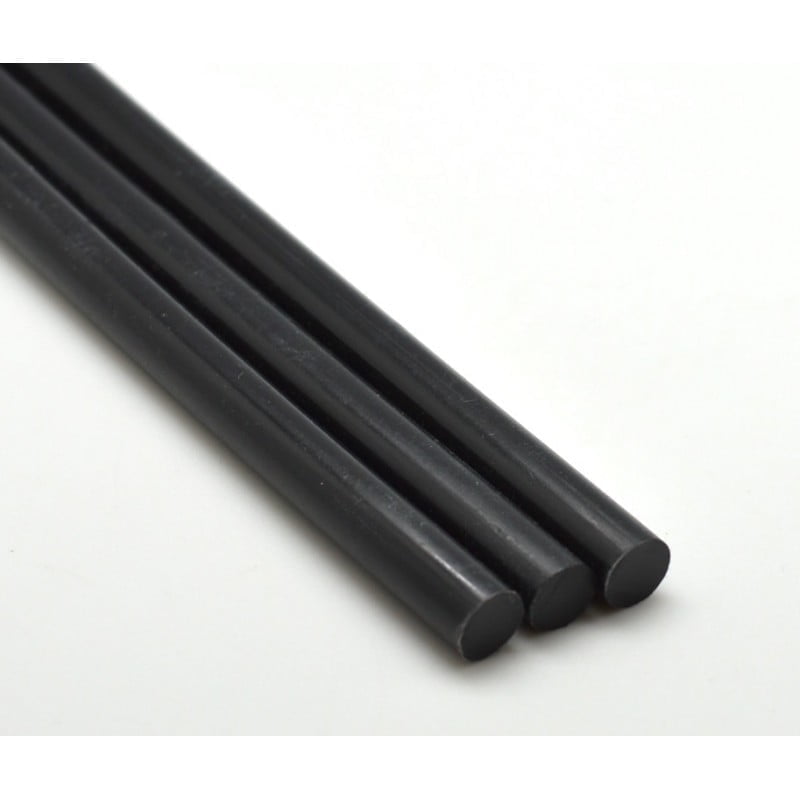 Set bare silicon negre 11mm compatibile cu pistoale standard, vedere comparativa trei bucati