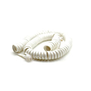 Cablu spiralat telefon-receptor 4 fire, lungime 2,1 metri, conectori RJ 4 pini, culoare alba