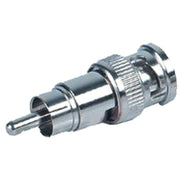 Adaptor BNC tata la RCA tata, corp metalic nichelat, pentru sisteme CCTV si video analogic