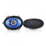 Set difuzoare auto 5x7 inch 120W, impedanta 4 ohm, membrana albastra, cu grila de protectie inclusa
