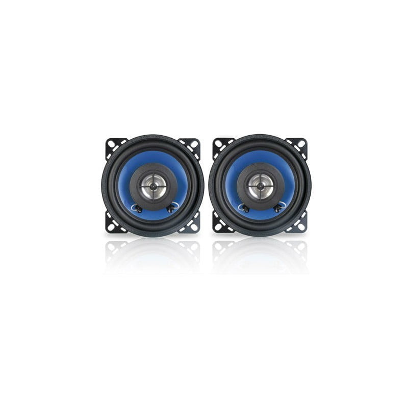 Set 2 difuzoare auto coaxiale 4 inch 60W, membrana albastra, impedanta 4 ohm, montaj portiera
