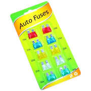 Set 10 sigurante auto mini blade, valori 10A-30A, compatibile universal cu autoturisme si vehicule utilitare