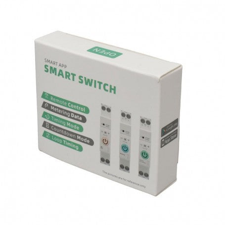 Siguranta inteligenta pe sina DIN 1-63A in cutie de ambalaj, smart switch cu control WiFi