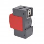 Descarcator supratensiune fotovoltaic compact, vedere izometrica, dimensiuni reduse pentru tablou DC solar