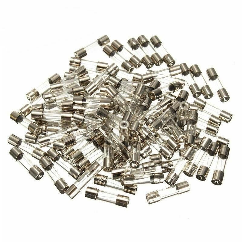 Set 100 sigurante fuzibile rapide 5x20mm, vedere de ansamblu cu toate bucatile