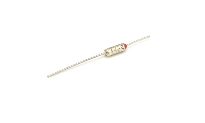 Siguranta termica 250V 10A cu declansare la 167°C, corp metalic cilindric cu terminale axiale