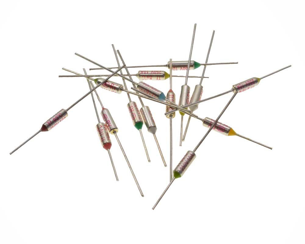 Set multiple sigurante termice 250V 10A cu capete colorate diferite, asortate pentru service