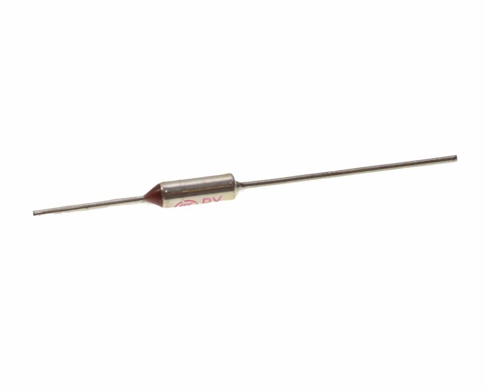 Siguranta termica 10A 250V in tub metalic cilindric, profil lateral cu terminale lungi