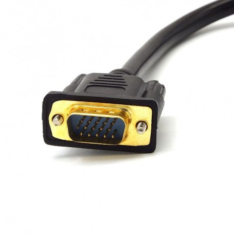 Spliter VGA - detaliu conector tata 15 pini cu contacte placate cu aur