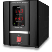 Stabilizator automat de tensiune 1000VA cu servo motor, afisaj LED digital, intrare 140-250V, iesire stabila 230V