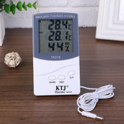 Termometru-higrometru digital cu senzor pe cablu, afisaj LCD temperatura interior-exterior si umiditate relativa