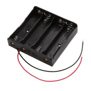 Suport 4 acumulatori 18650 3.7V, conectare prin fire rosu-negru, constructie plastic rezistent, 66x75 mm