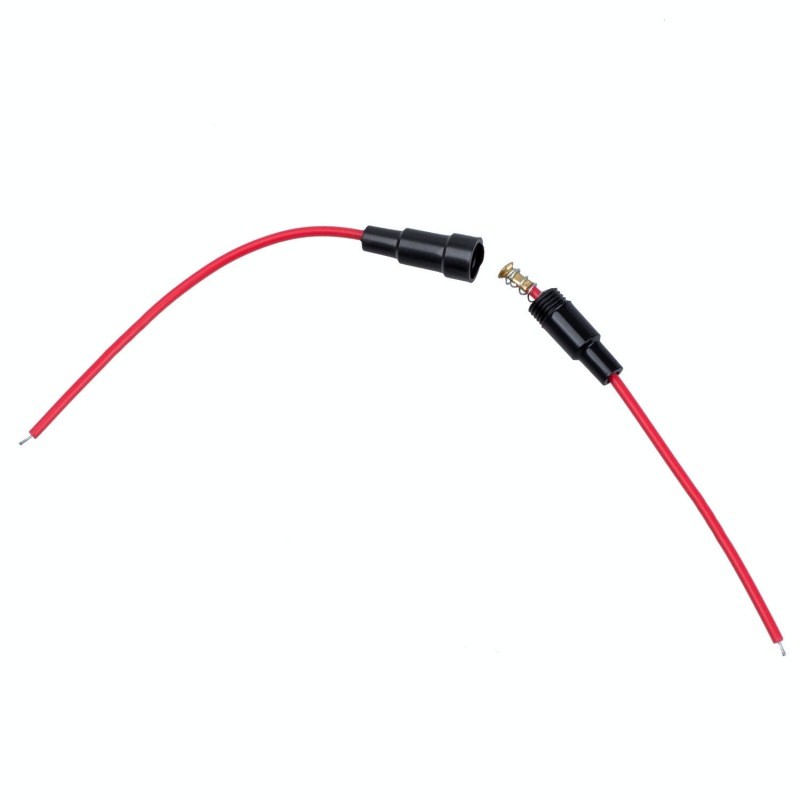 Suport siguranta pe fir deschis, vizibil interiorul cu arc metalic si contacte pentru siguranta 5x20mm