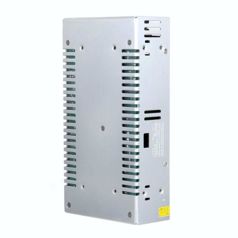 Sursa alimentare 250W 20A vedere laterala cu grile de ventilatie pe carcasa metalica