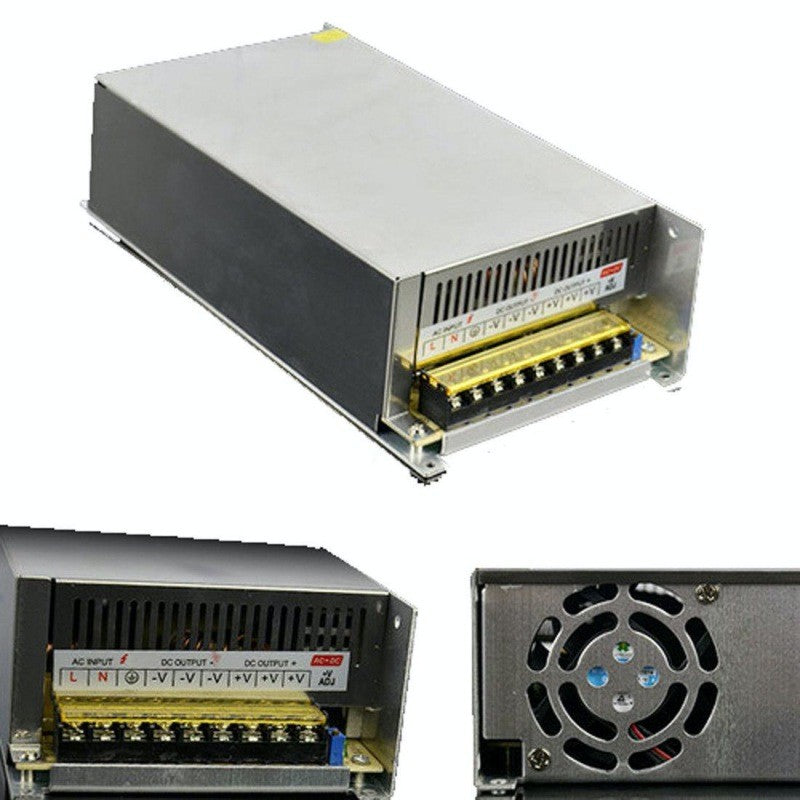 Sursa alimentare metalica 20A cu borne surub AC input si DC output si sistem racire activ ventilator