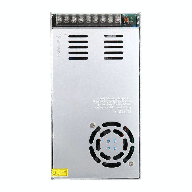 Sursa alimentare 5V 400W vedere spate, ventilator racire activa si grile ventilatie