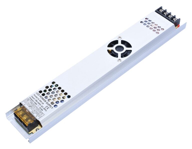 Sursa alimentare slim 240W cu ventilator activ de racire, profil ingust din aluminiu, iesire 24V 10A