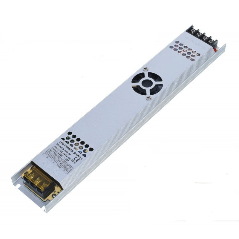 Sursa alimentare slim 360W 24V 15A, carcasa aluminiu subtire, pentru benzi LED interior