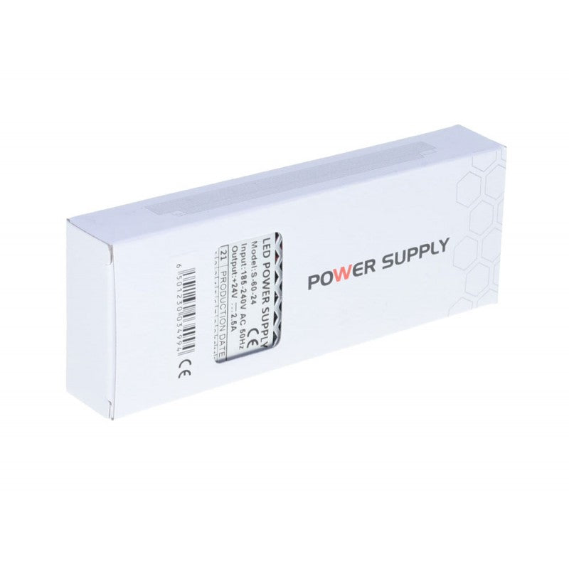 Cutie ambalaj sursa alimentare slim LED 24V 60W, design compact