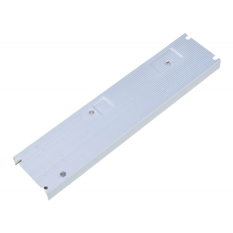 Sursa alimentare slim 120W, vedere spate carcasa aluminiu cu nervuri disipare caldura