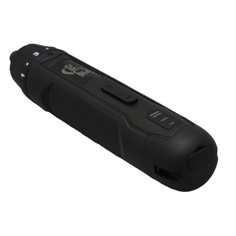 Surubelnita electrica cu acumulator, vedere de aproape a corpului ergonomic cu buton de directie si grip
