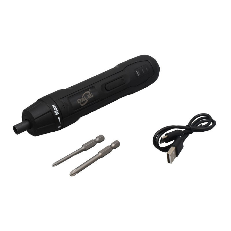 Surubelnita electrica cu acumulator 3,6V, continut complet: corp, 2 biti profesionali si cablu Tip C