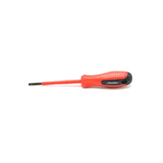 Surubelnita dreapta magnetica CR-VN 5x100mm, maner ergonomic cauciuc antiderapant rosu-negru, varf plat otel