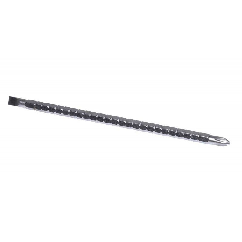 Tija dubla crom-vanadiu cu capete plus si minus, suprafata striata pentru grip magnetic